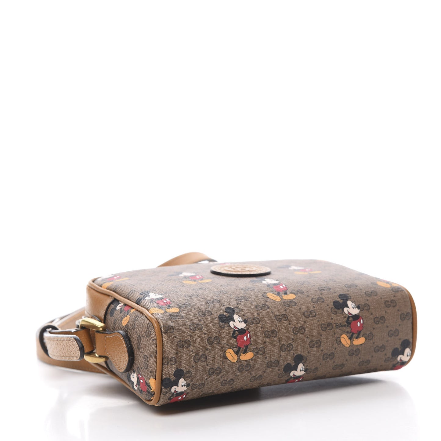 X DISNEY Mini Vintage GG Supreme Monogram Mickey Mouse Shoulder Bag Beige Vintage Sun Oil