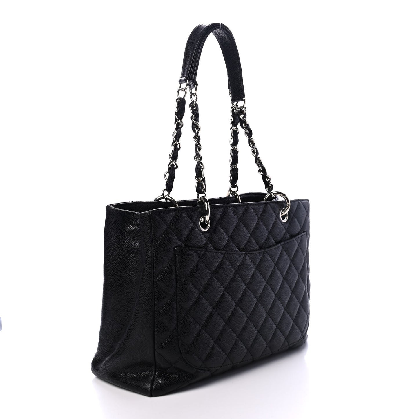 Caviar Quilted Grand Shopping Tote GST Black
