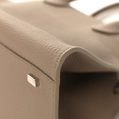 The Row Grained Calfskin Soft Margaux 10 Bag Dark Taupe 9 of 11