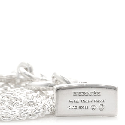 Hermes Sterling Silver Kelly Charm Pendant Necklace 4 of 5