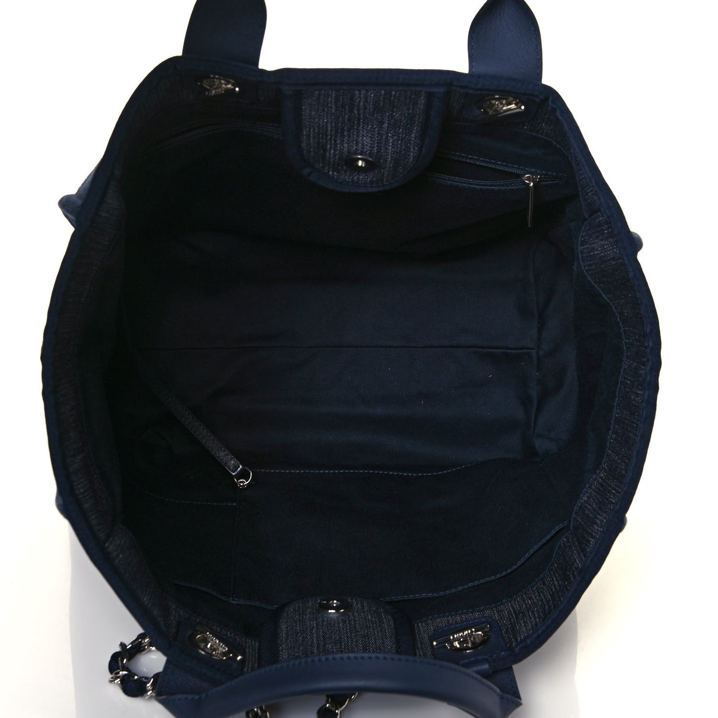 Denim Medium Deauville Tote Dark Blue