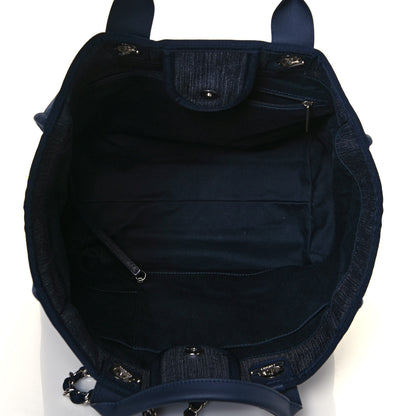 Chanel Denim Medium Deauville Tote Dark Blue 5 of 12