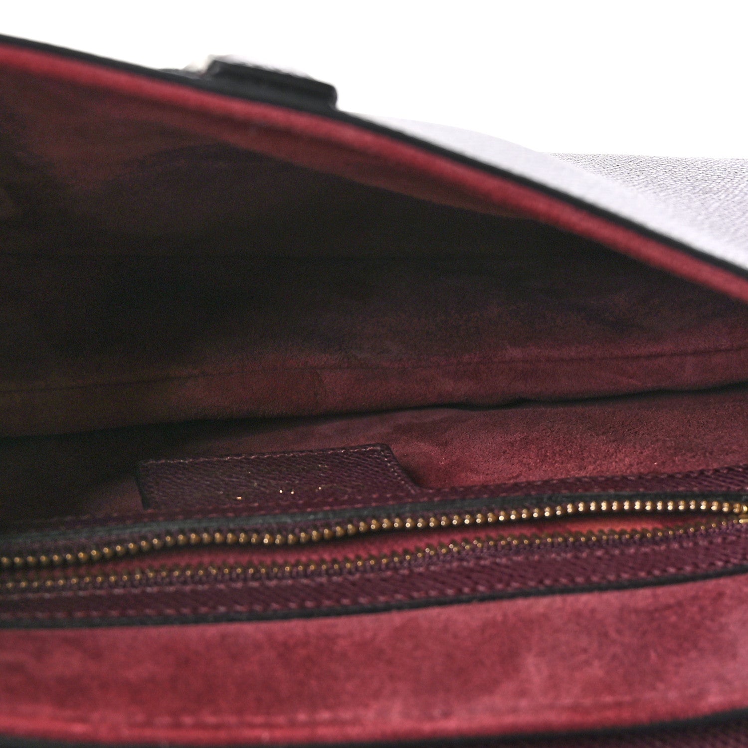 Christian Dior Grained Calfskin Saddle Bag Burgundy 5 of 10