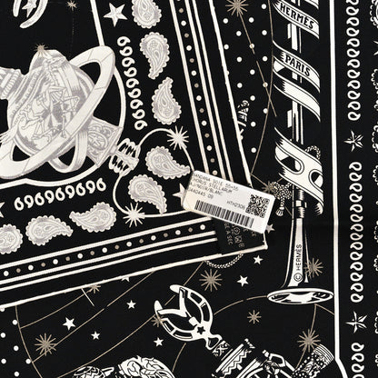 Hermes Silk Chorus Stellarum Scarf 70 Black White 3 of 3