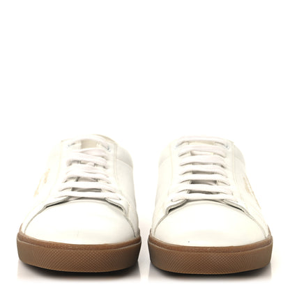 Saint Laurent Calfskin Embroidered Mens Court Classic Sneakers 42.5 White 3 of 9
