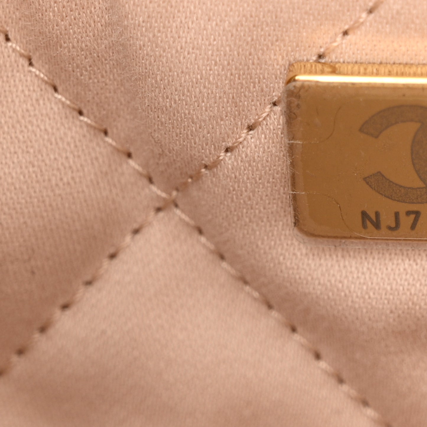 Pearly Shaded Calfskin Quilted Mini Chanel 22 Ecru Golden