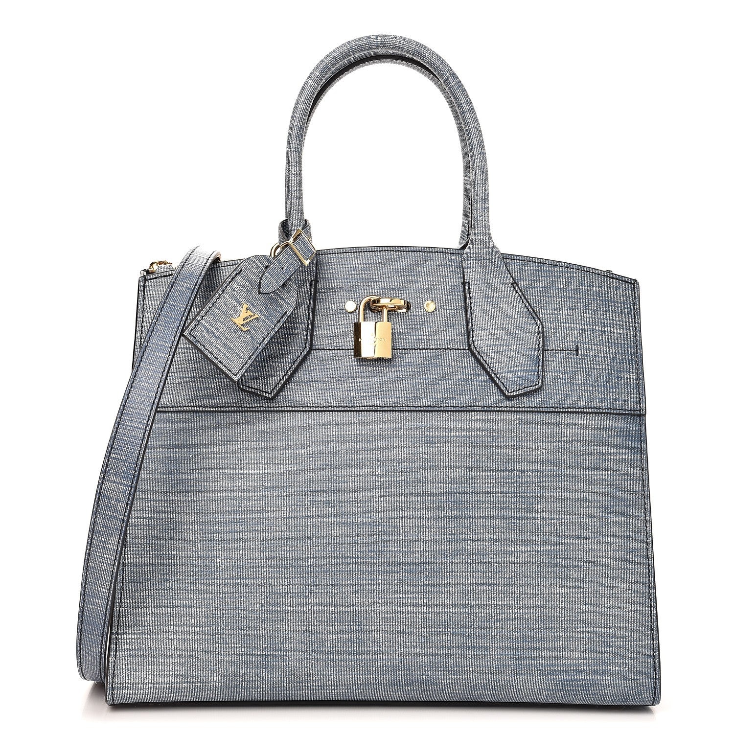 Louis Vuitton Epi City Steamer MM Blue Jean 1 of 7