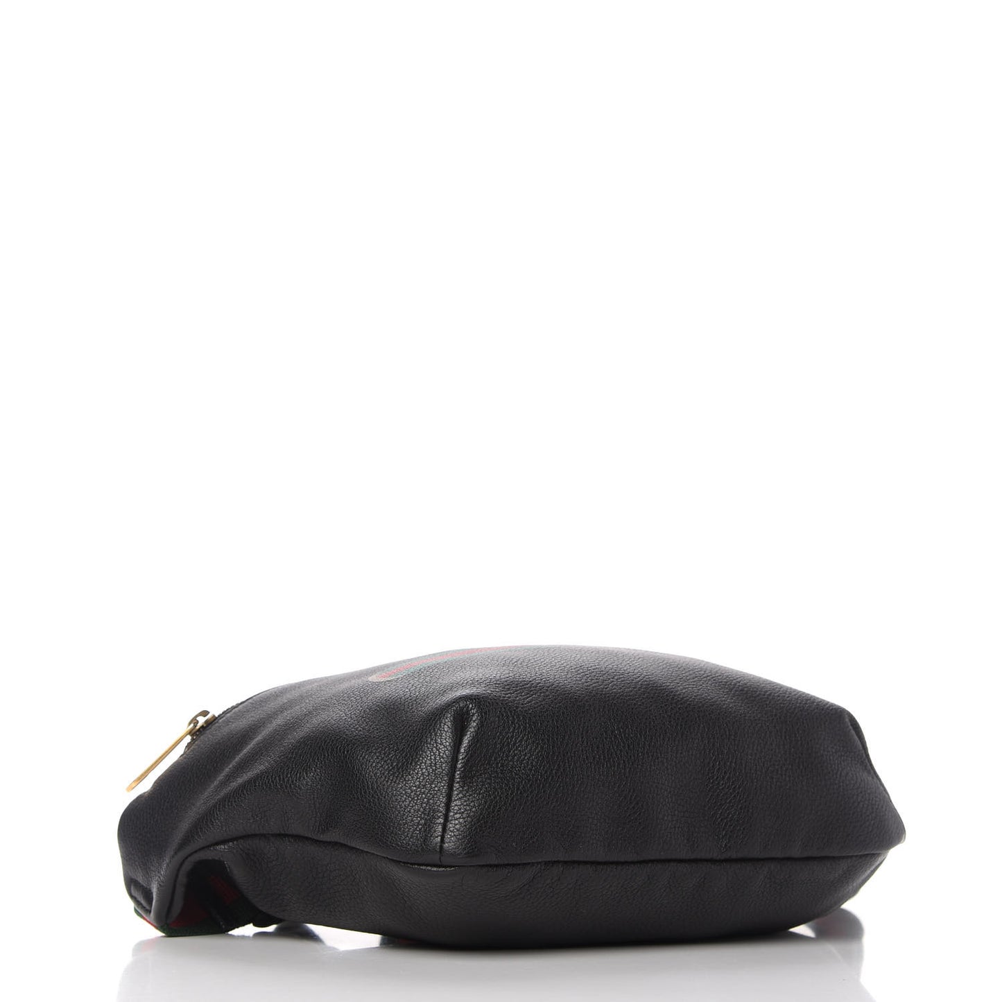 Grained Calfskin Logo Belt Bag Black
