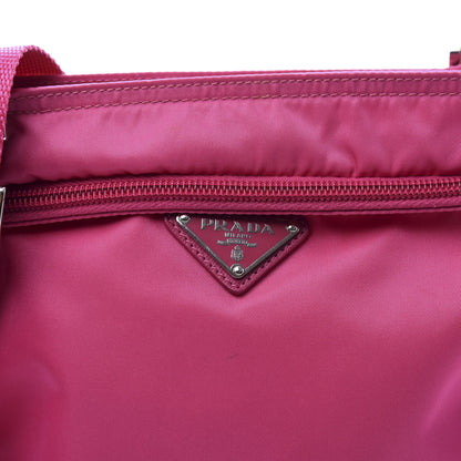 Prada Nylon Vela Flat Messenger Bag Fuxia 9 of 9