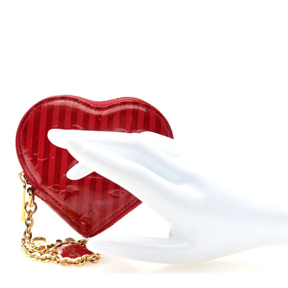 Louis Vuitton Vernis Rayures Coeur Heart Coin Purse Pomme D'Amour 2 of 6