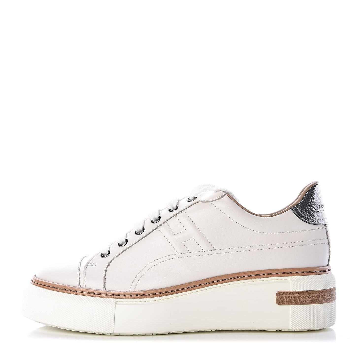 Calfskin Polo Sneakers 38.5 White