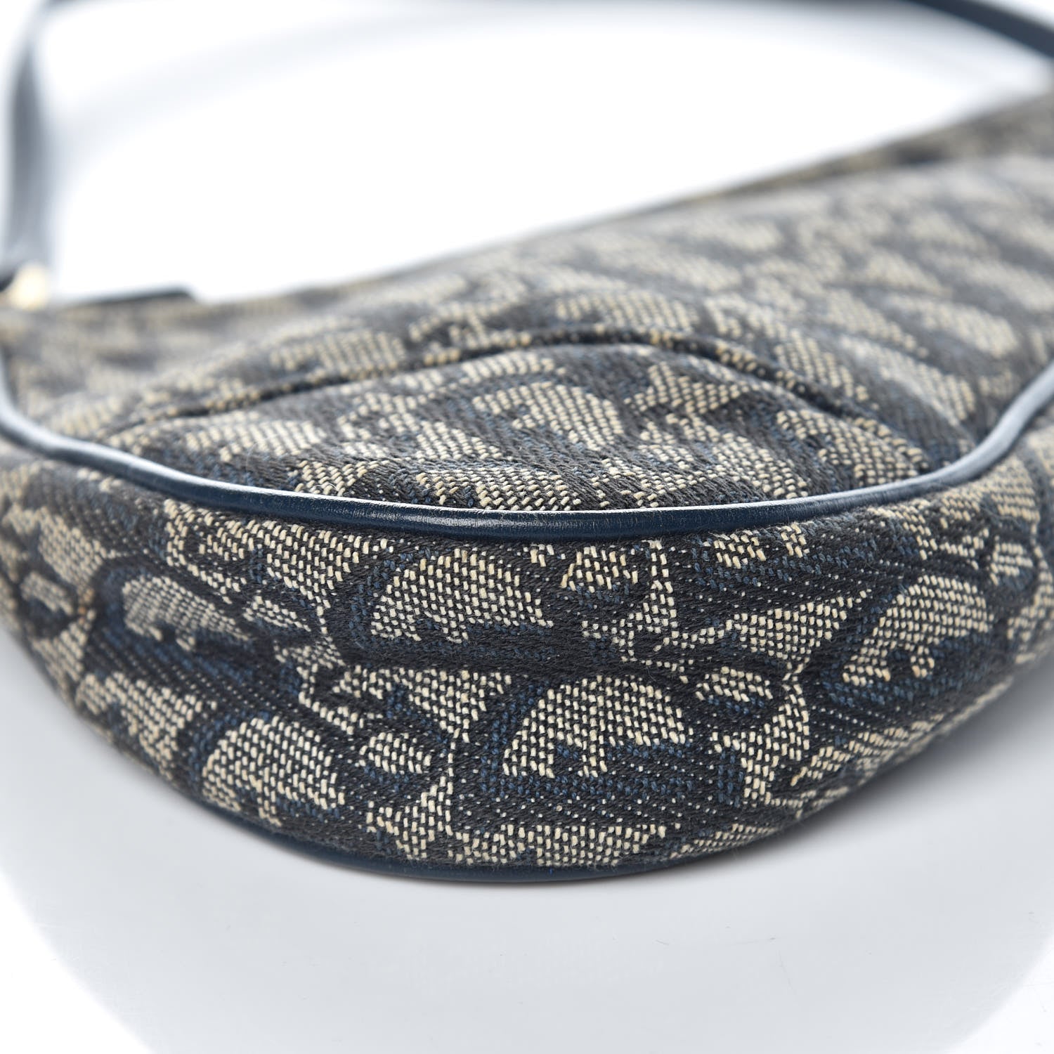Christian Dior Monogram Mini Saddle Pochette Navy 10 of 13