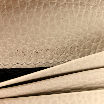 Gucci Dollar Calfskin GG Supreme Monogram GG Marmont Card Case Mystic White Beige Ebony 7 of 8