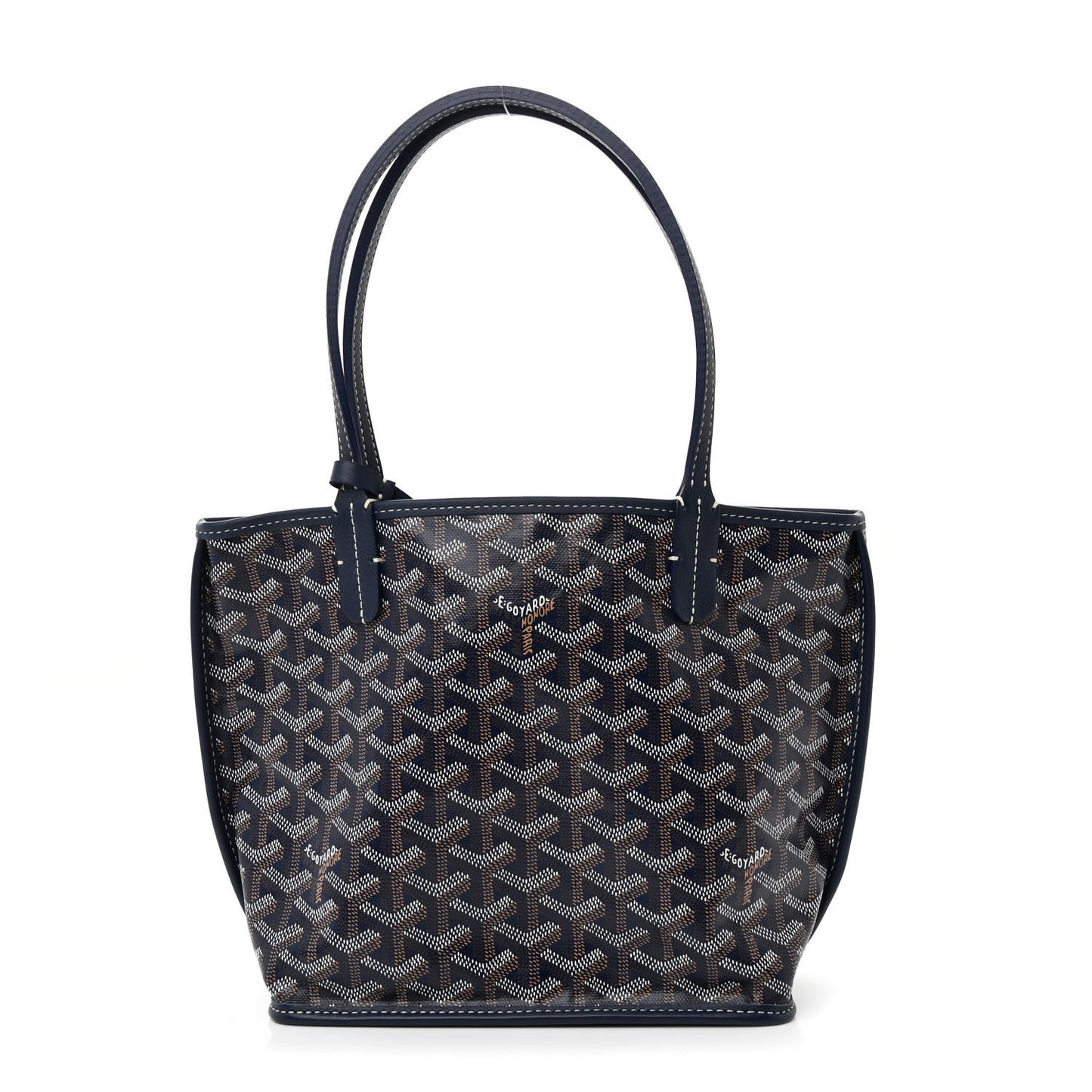 Goyardine Reversible Mini Anjou Navy
