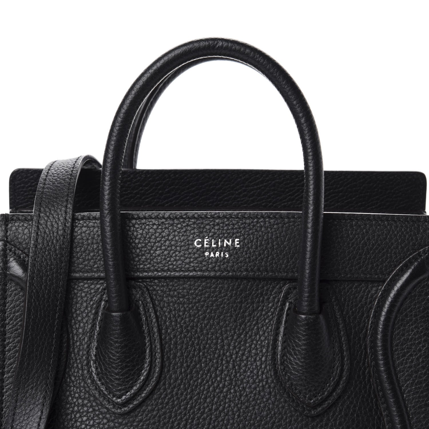Celine Drummed Calfskin Nano Luggage Black 13 of 13