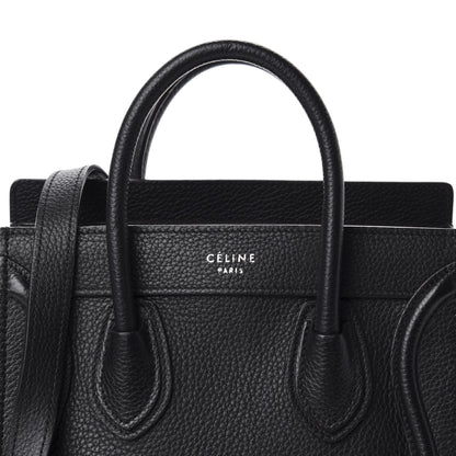 Celine Drummed Calfskin Nano Luggage Black 13 of 13