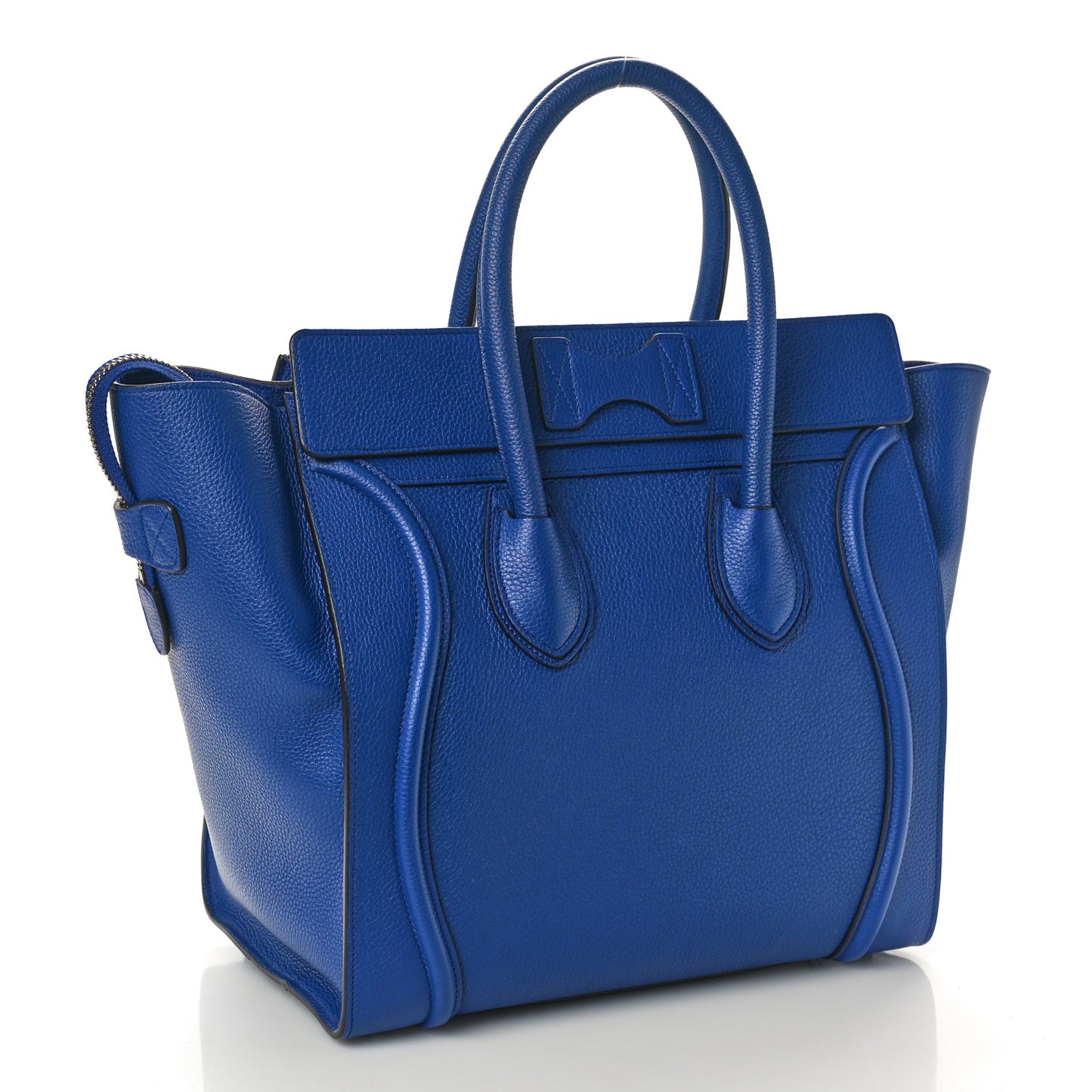 Drummed Calfskin Mini Luggage Indigo