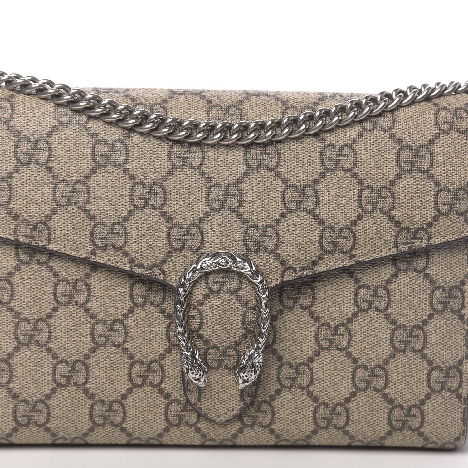 Gucci GG Supreme Monogram Mini Dionysus Chain Wallet Beige Taupe 10 of 12