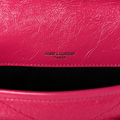 Saint Laurent Crinkled Calfskin Matelasse Monogram Baby Niki Chain Satchel Freesia 6 of 11