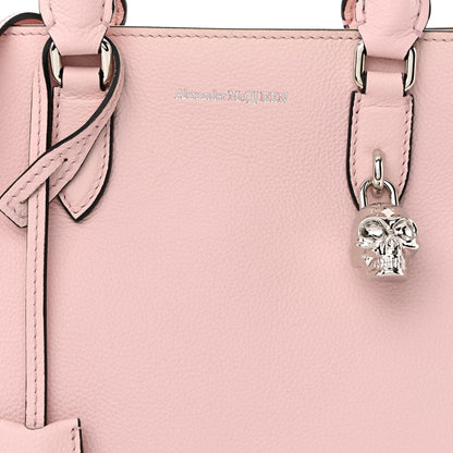 Alexander McQueen Pebbled Calfskin Small Skull Padlock Zip Around Tote Baby Pink 8 of 13