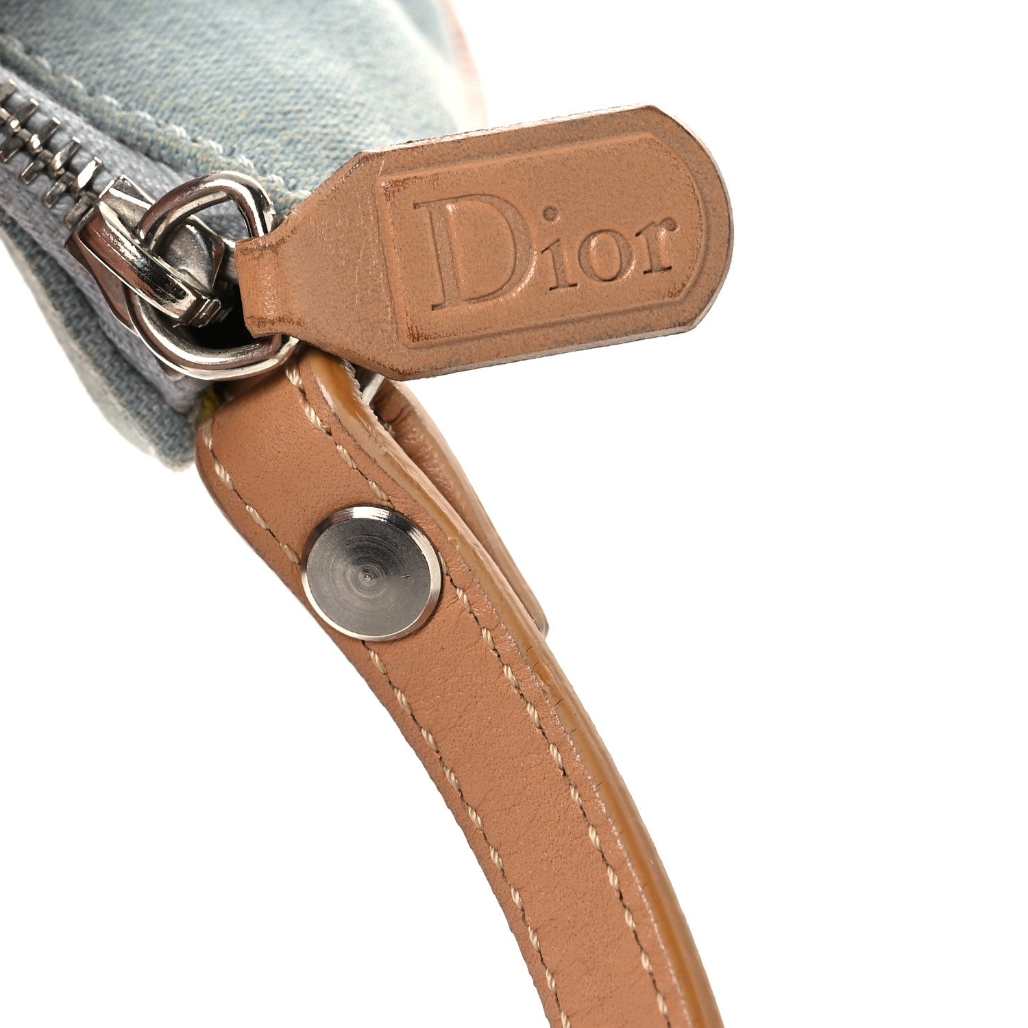 Christian Dior Denim Mini Saddle Pochette Blue 12 of 13