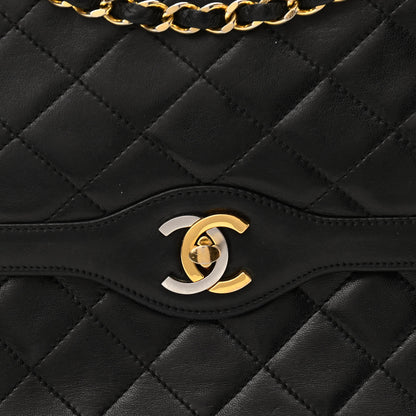 Chanel Lambskin Quilted Medium Double Flap Bag Black 8 of 11