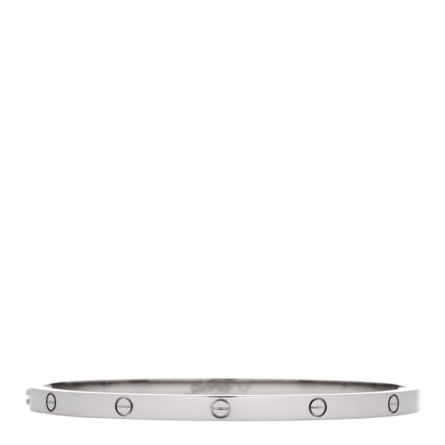 Cartier 18K White Gold Small LOVE Bracelet 17 2 of 9