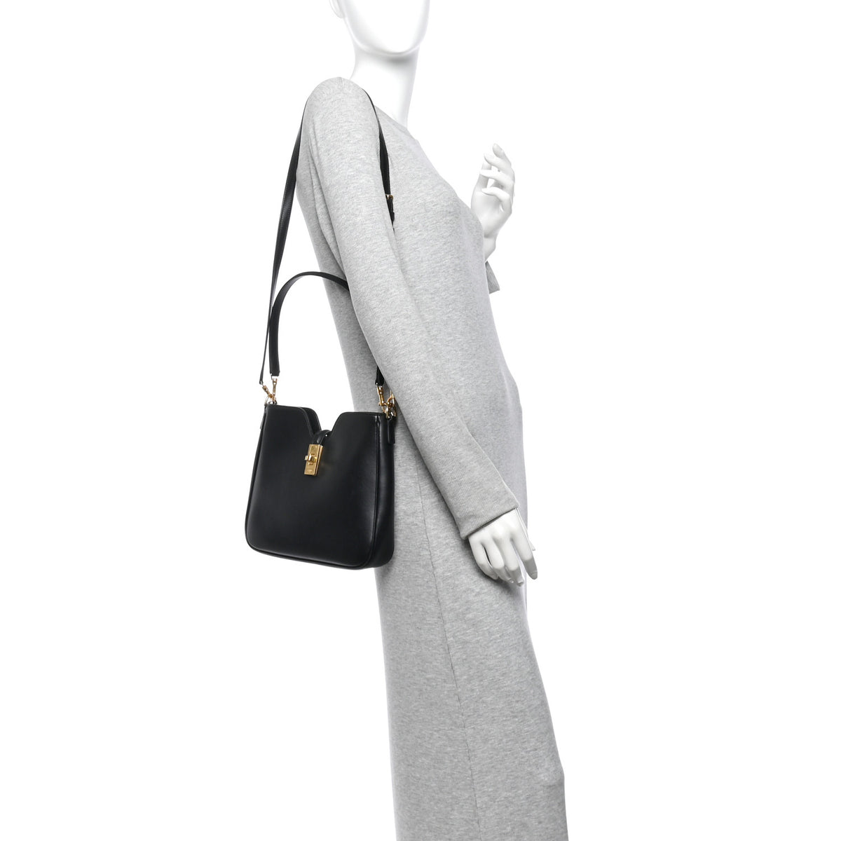 Celine Smooth Calfskin Small Camille 16 Soft Bag Black 2 of 10
