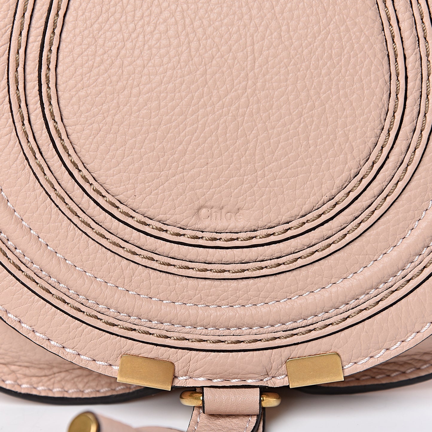 Calfskin Mini Marcie Round Crossbody Bag Blush Nude