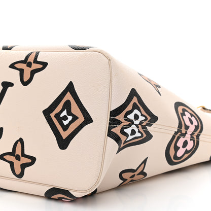 Louis Vuitton Monogram Giant Wild At Heart Neverfull MM Creme 7 of 9