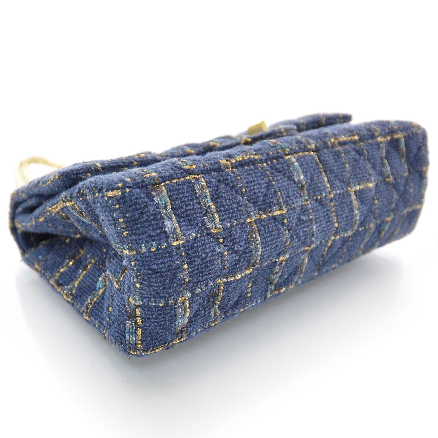 Chanel Fantasy Tweed 2.55 Reissue 226 Flap Blue 5 of 10