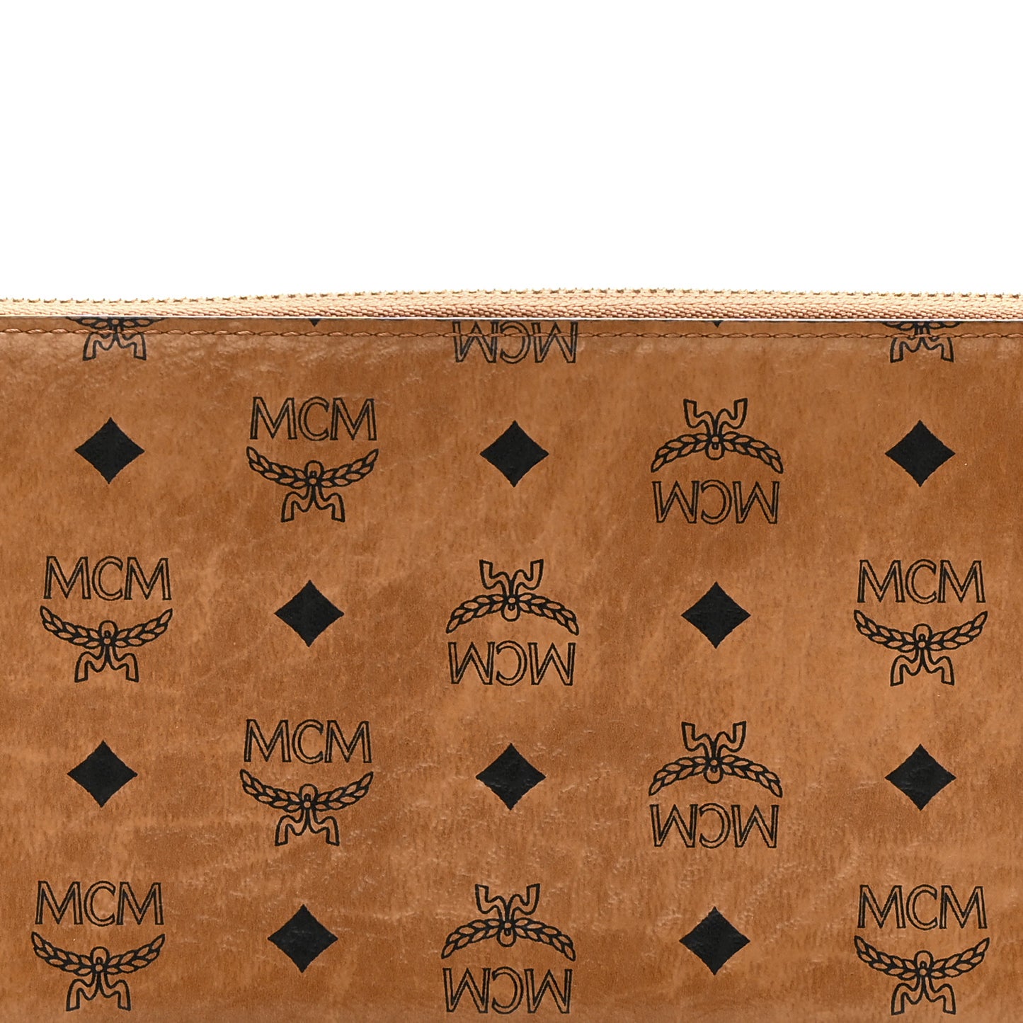 Visetos Large Zip Around Wallet Cognac