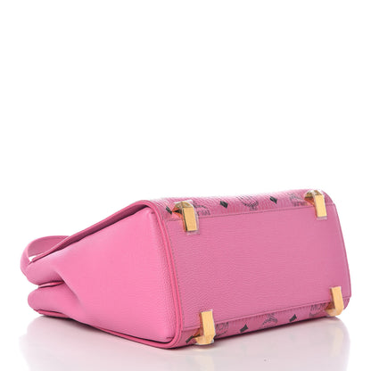 MCM Visetos Small Corina Shoulder Bag Pink 4 of 10