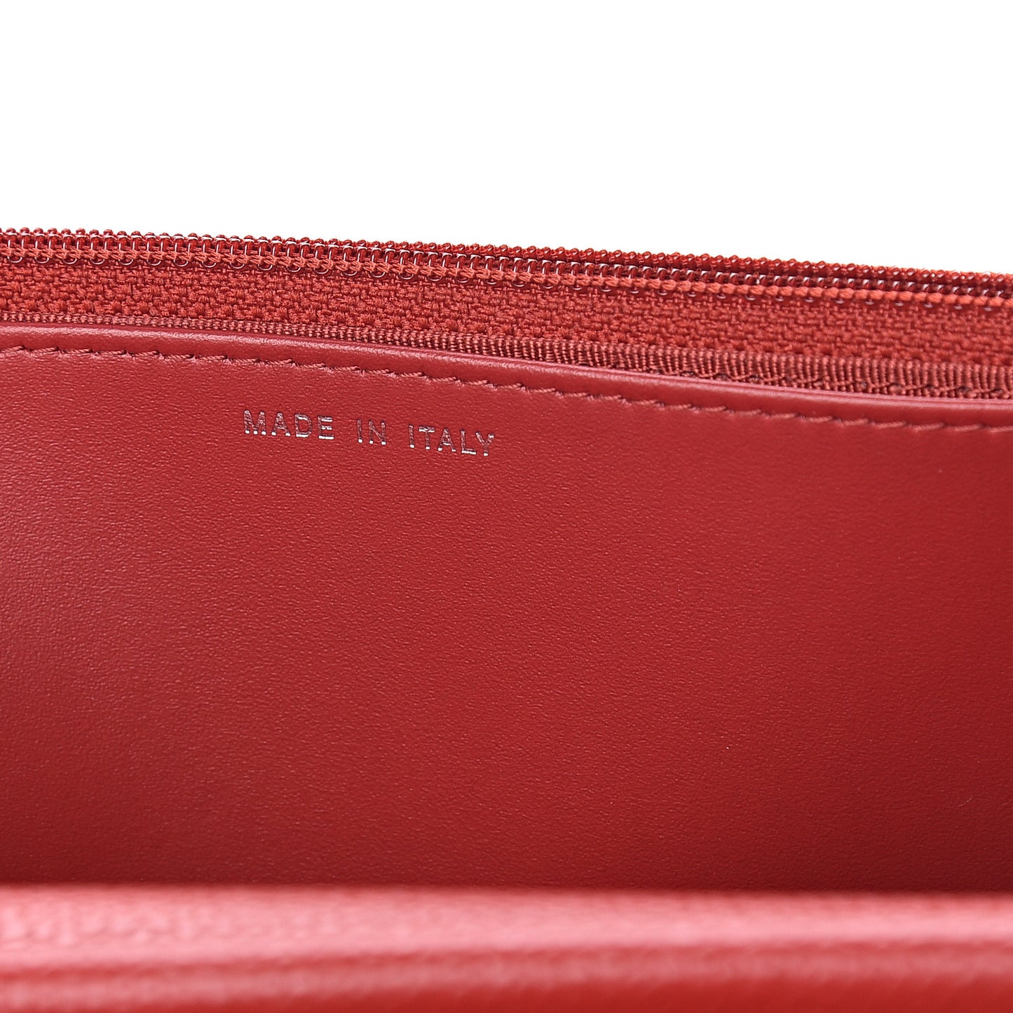 Caviar Quilted Wallet on Chain WOC Red