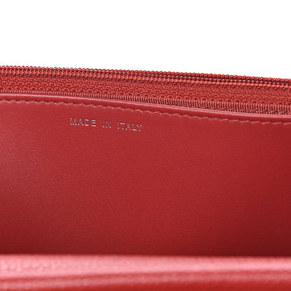 Chanel Caviar Quilted Wallet on Chain WOC Red 7 of 12