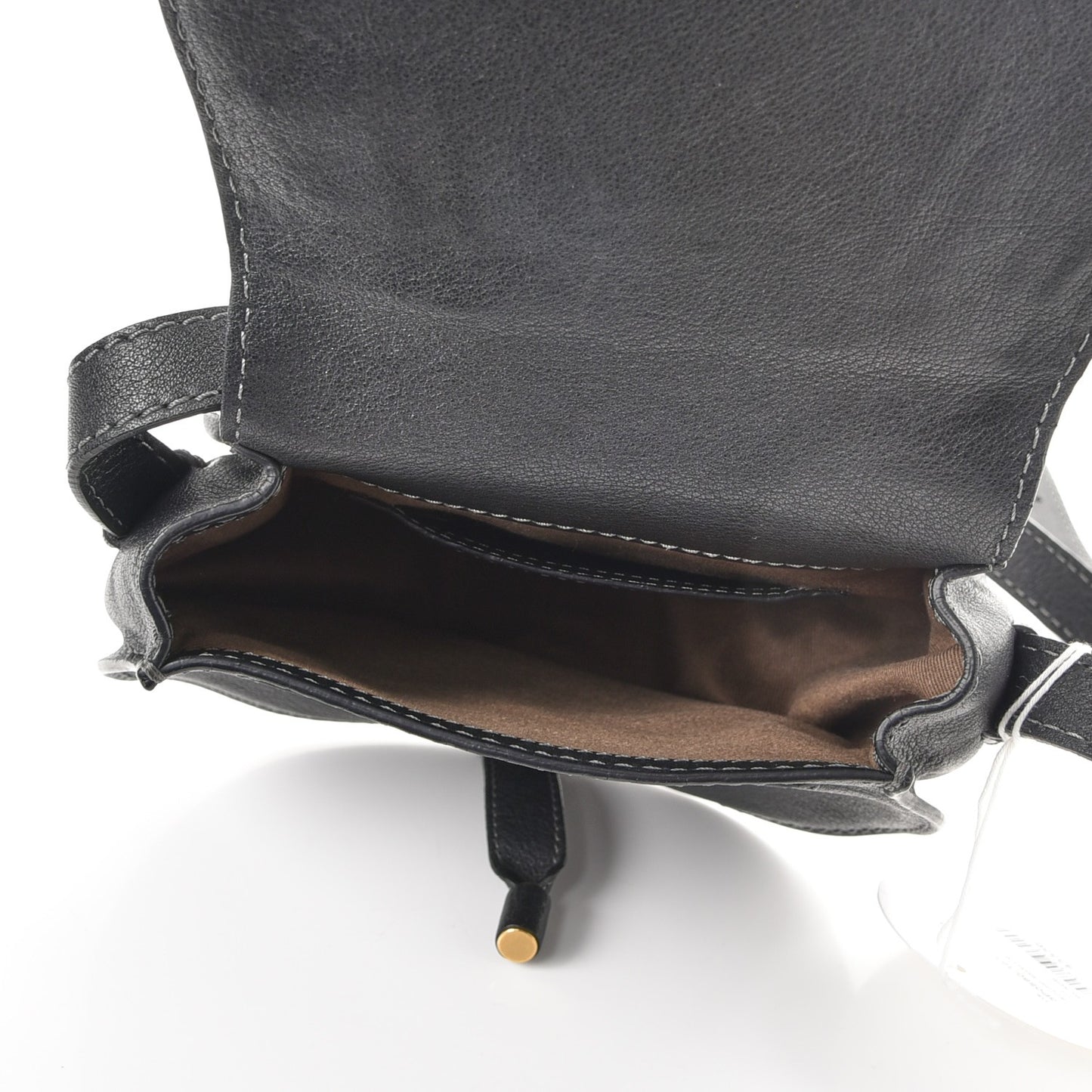 Calfskin Mini Marcie Round Crossbody Bag Black