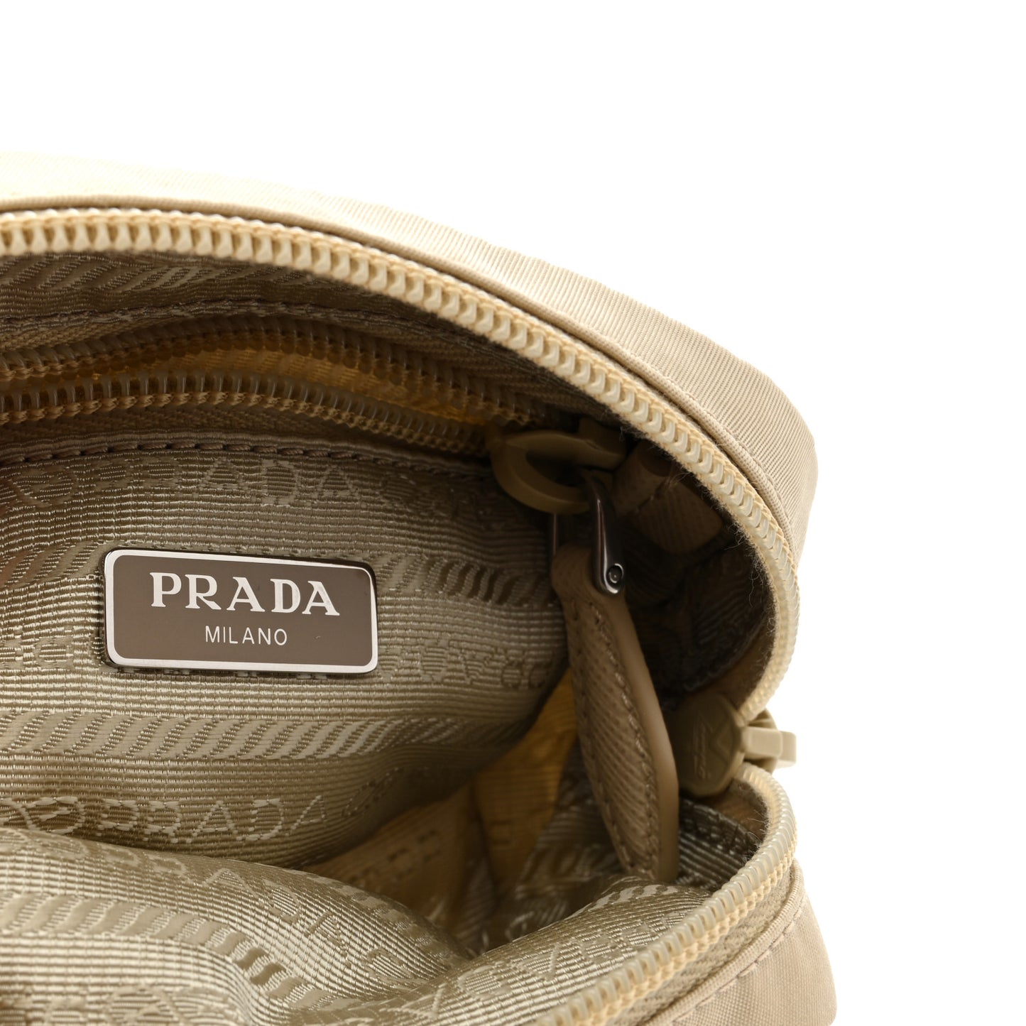 Re-Nylon Micro Pouch  Desert Beige