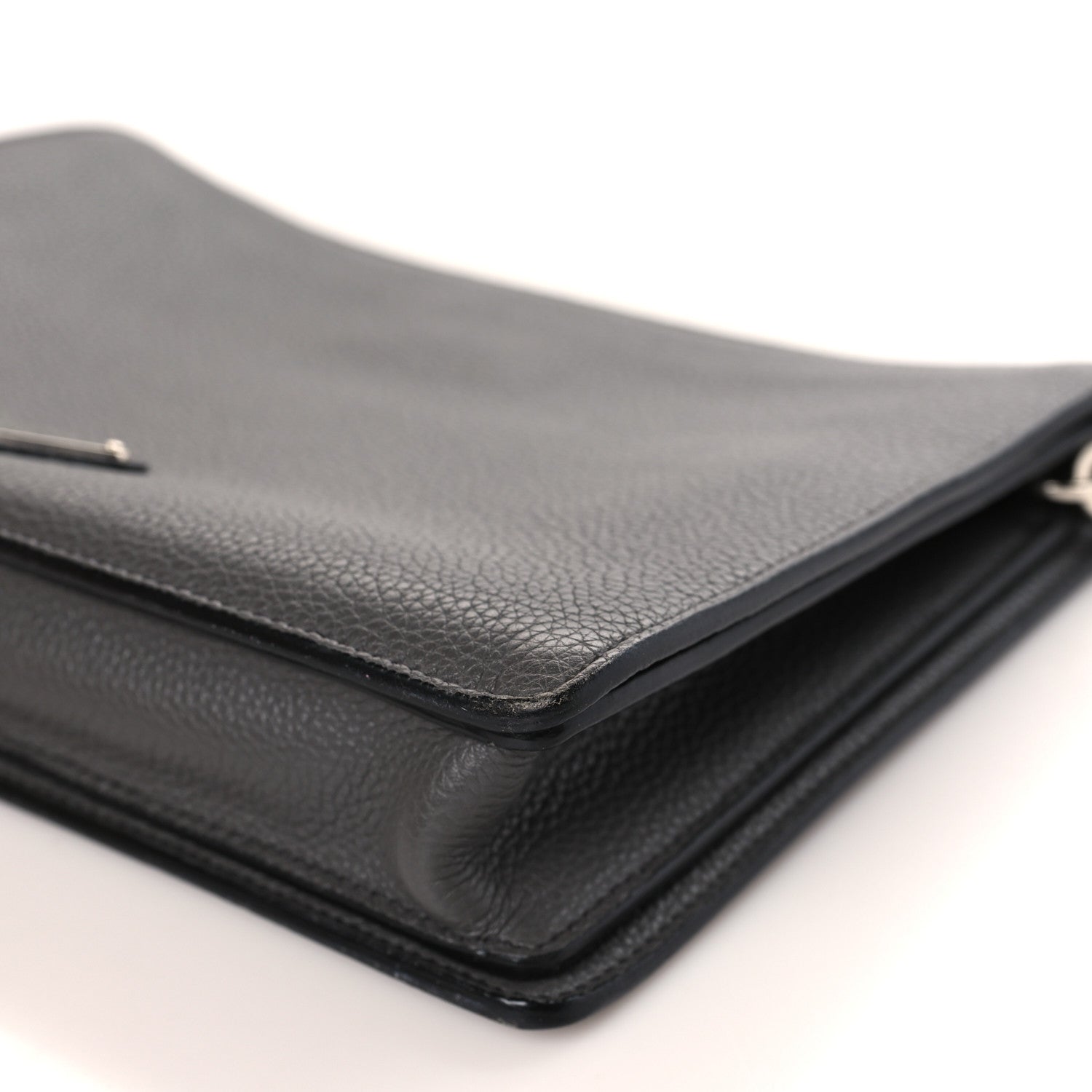 Prada Vitello Daino Wristlet Pouch Grey 8 of 8