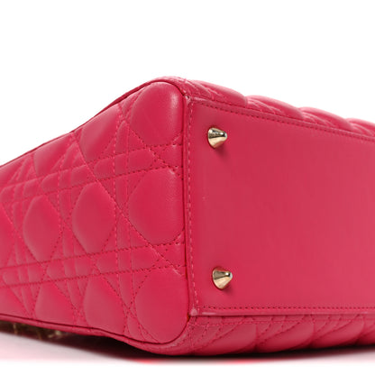 Christian Dior Lambskin Cannage Medium Lady Dior Pink 9 of 10