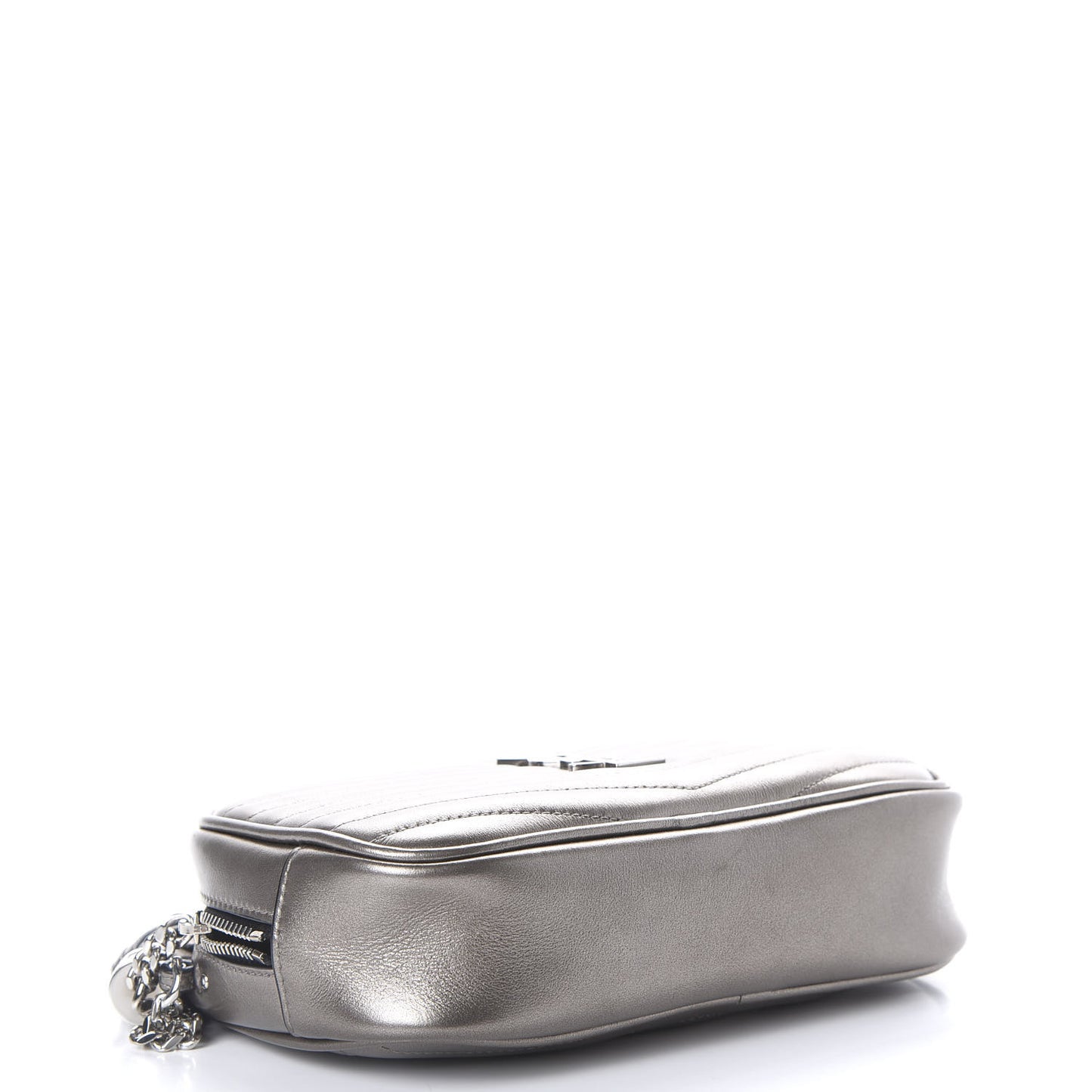 Grain De Poudre Matelasse Monogram Mini Lou Camera Bag Silver