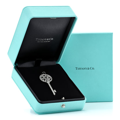 Tiffany Platinum Diamond Bubbles Key Pendant 4 of 4