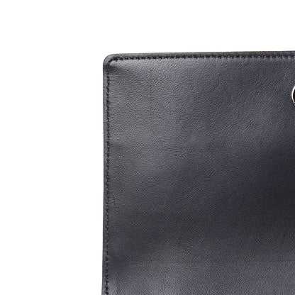 Christian Dior Metallic Patent Micro-Cannage Diorama Wallet on Chain Pouch Onyx Black 10 of 10