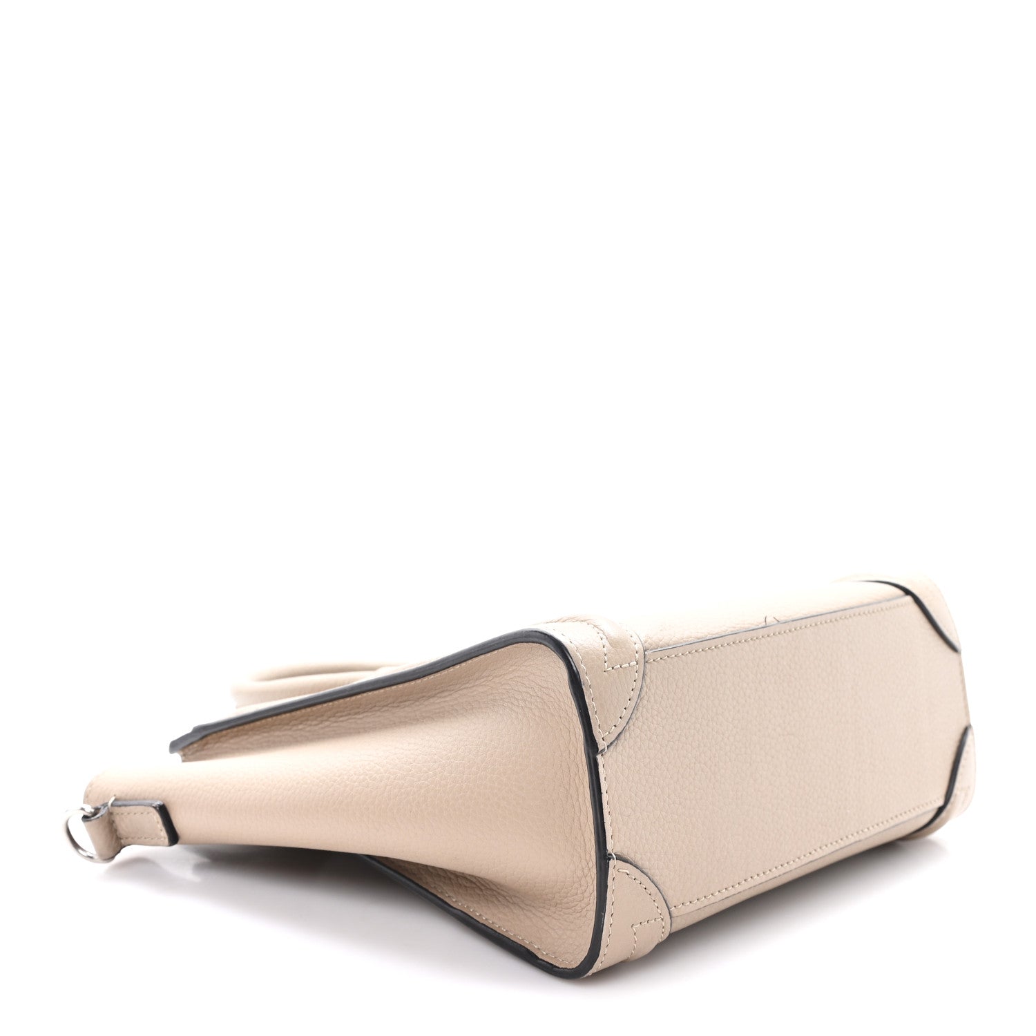 Celine Drummed Calfskin Nano Luggage Dune 4 of 11