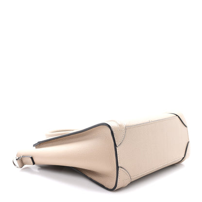 Celine Drummed Calfskin Nano Luggage Dune 4 of 11