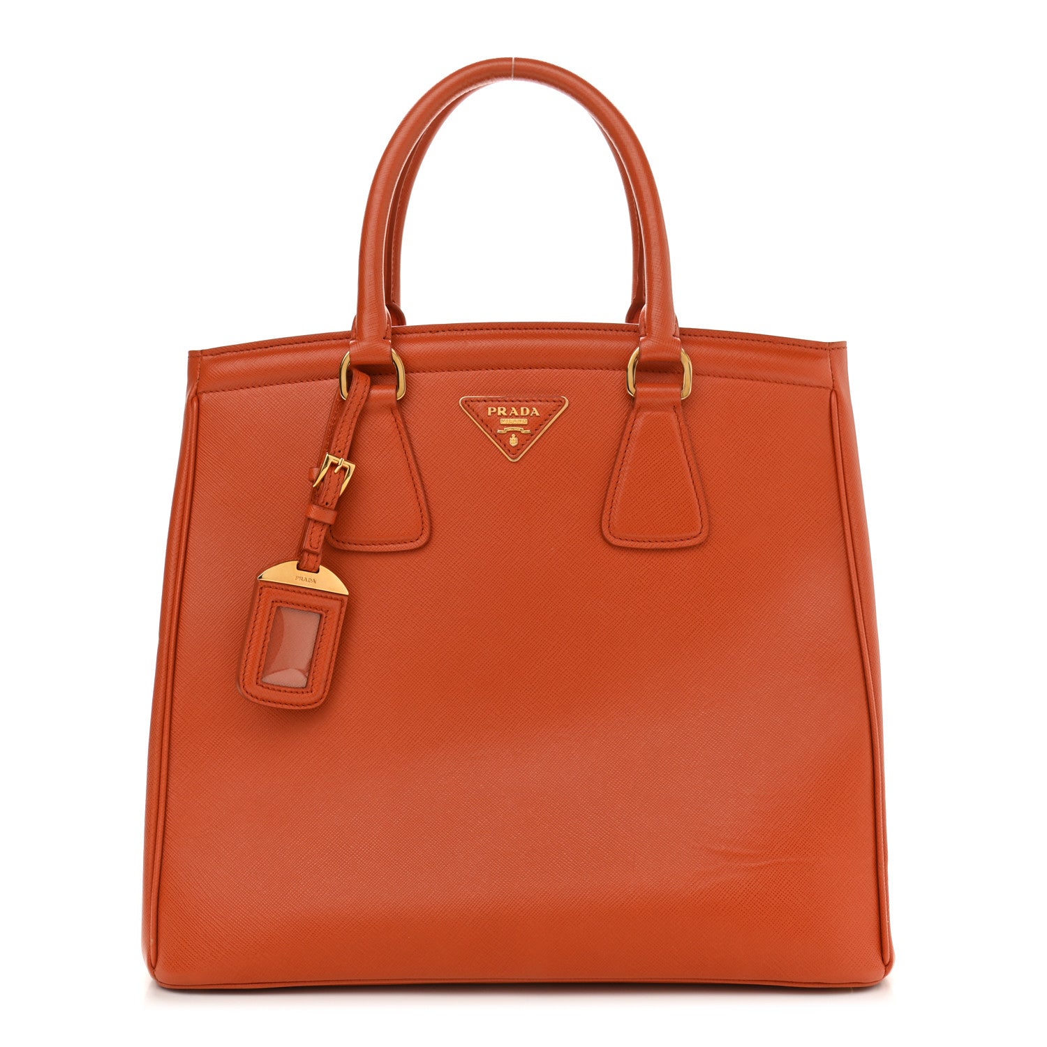 Prada Saffiano Lux Parabole Tote Papaya 1 of 11