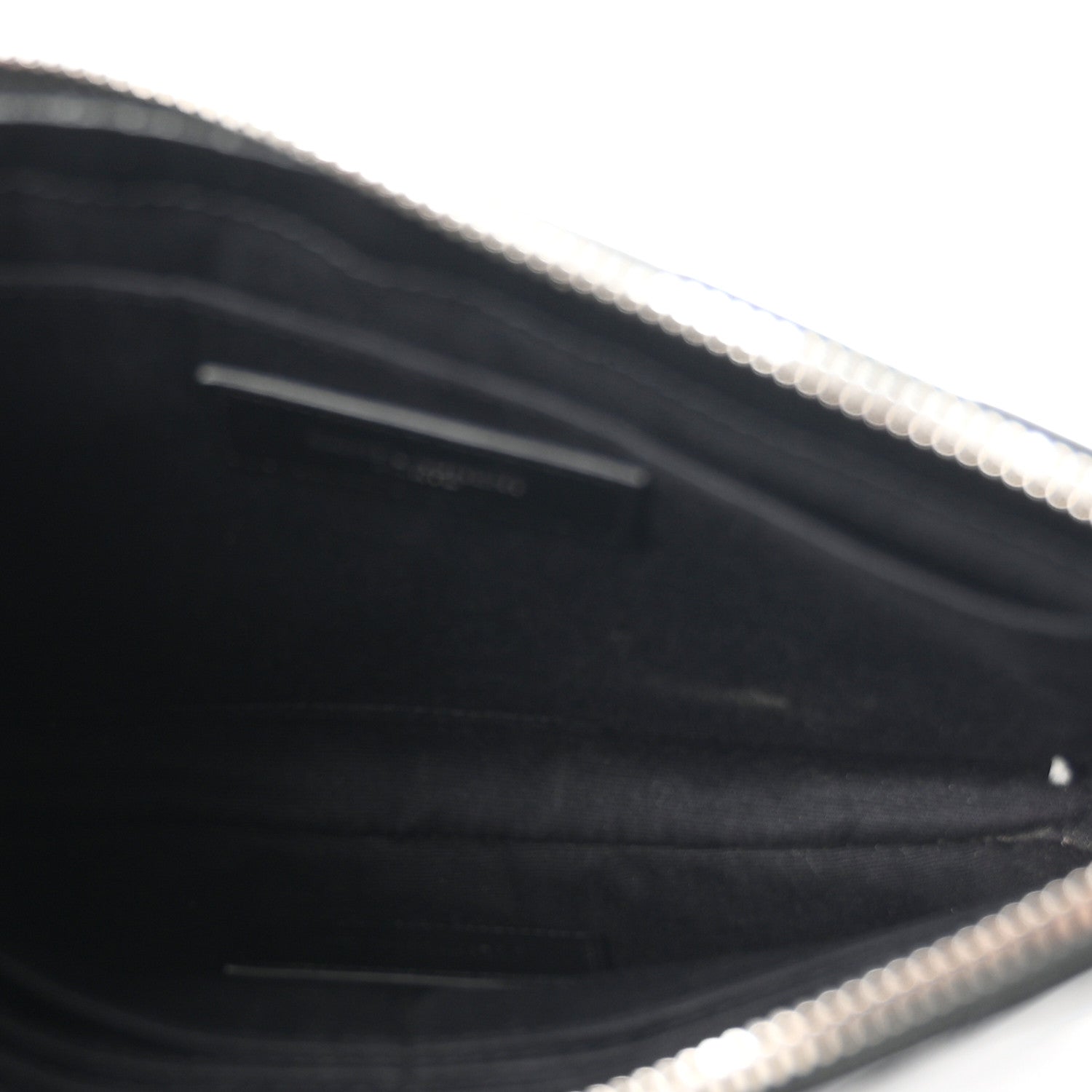 Saint Laurent Calfskin Matelasse Chevron Monogram A5 Wristlet Black 5 of 8