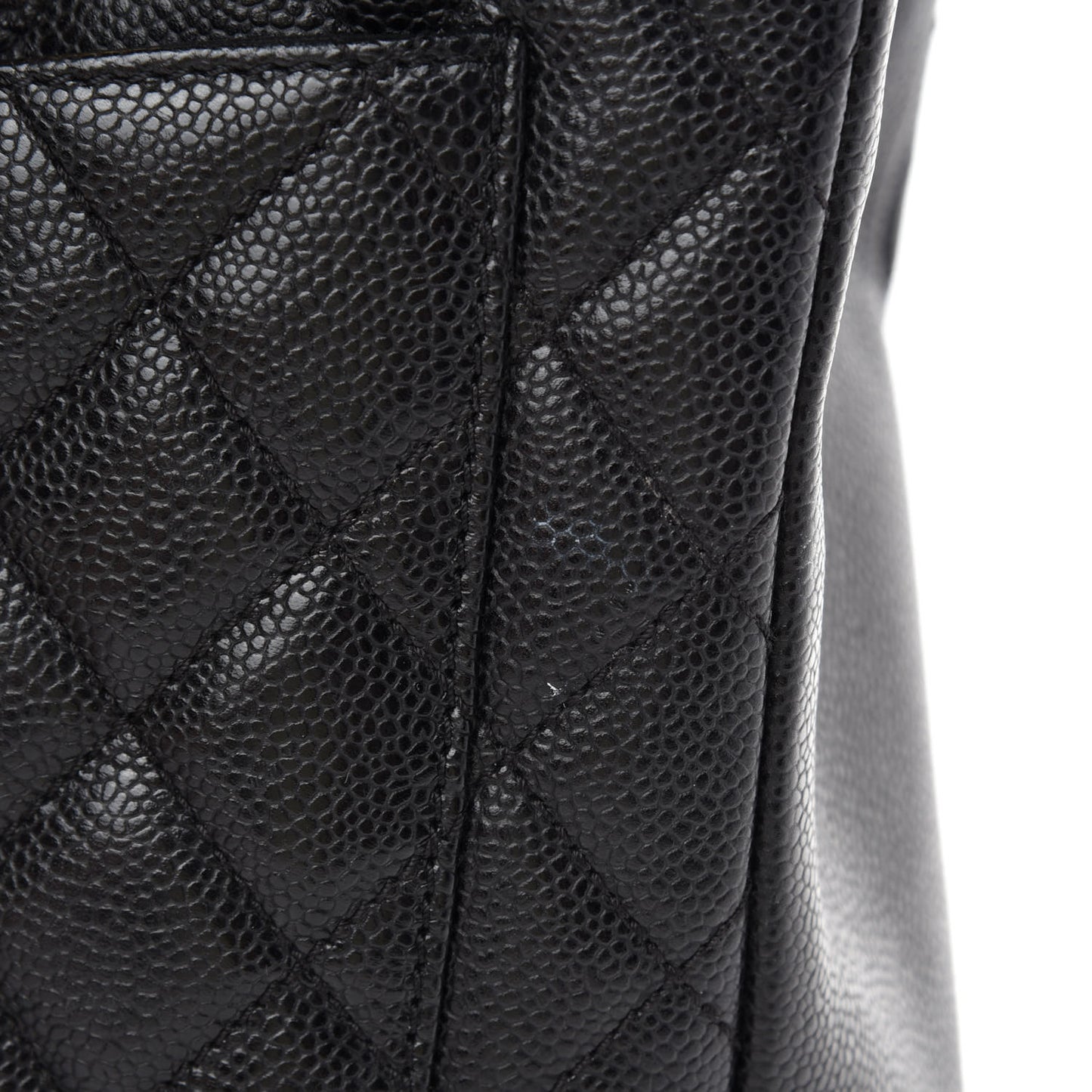 Caviar Quilted Grand Shopping Tote GST Black