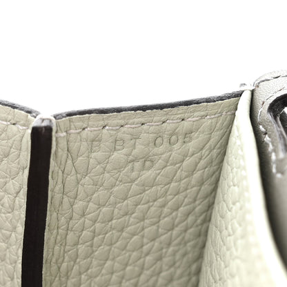 Hermes Taurillon Clemence Verso Halzan 25 Gris Neve Gris Meyer 7 of 11