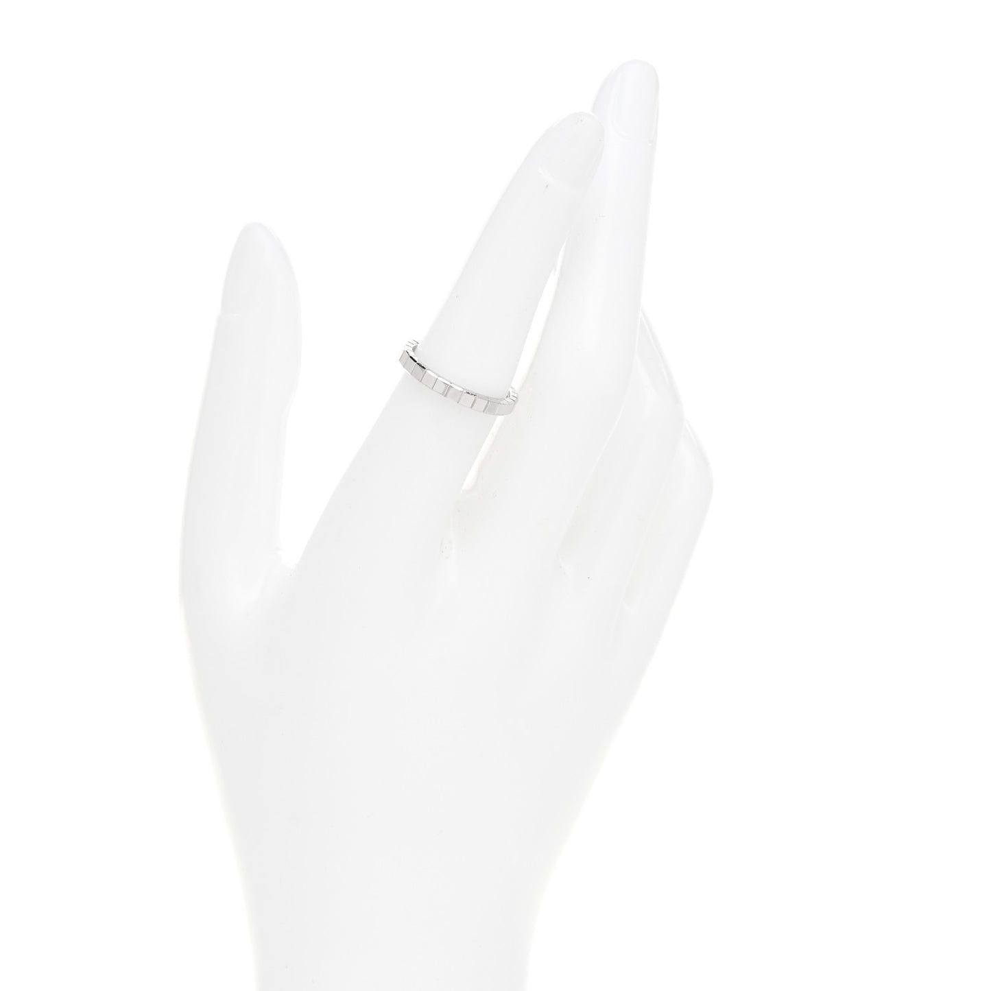 18K White Gold Ice Cube Band Ring 53 6.25