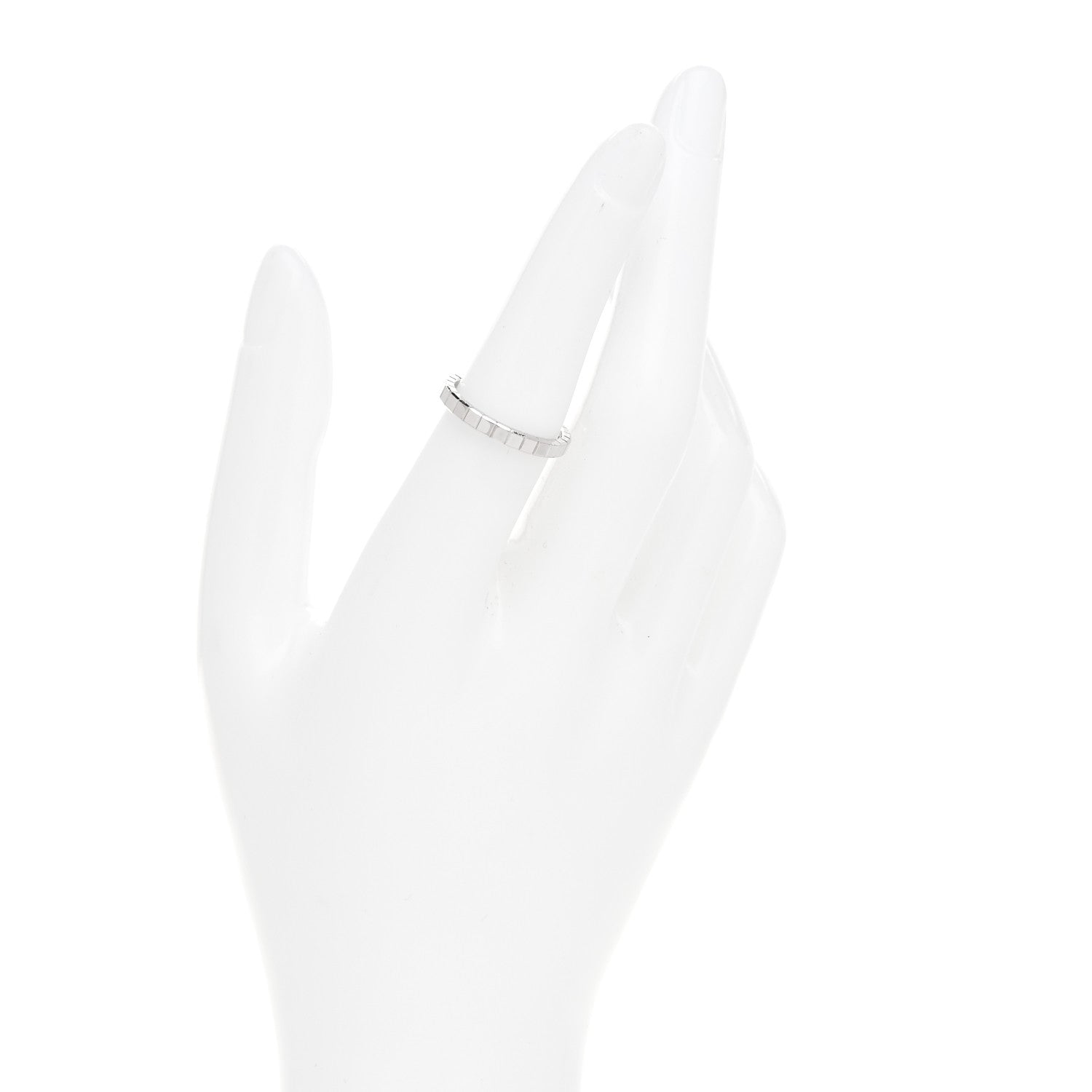 Chopard 18K White Gold Ice Cube Band Ring 53 6.25 2 of 5